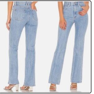 SLVRLAKE Charlotte High Rise Bootcut Flare Jeans Size 27 Light Wash Made in USA